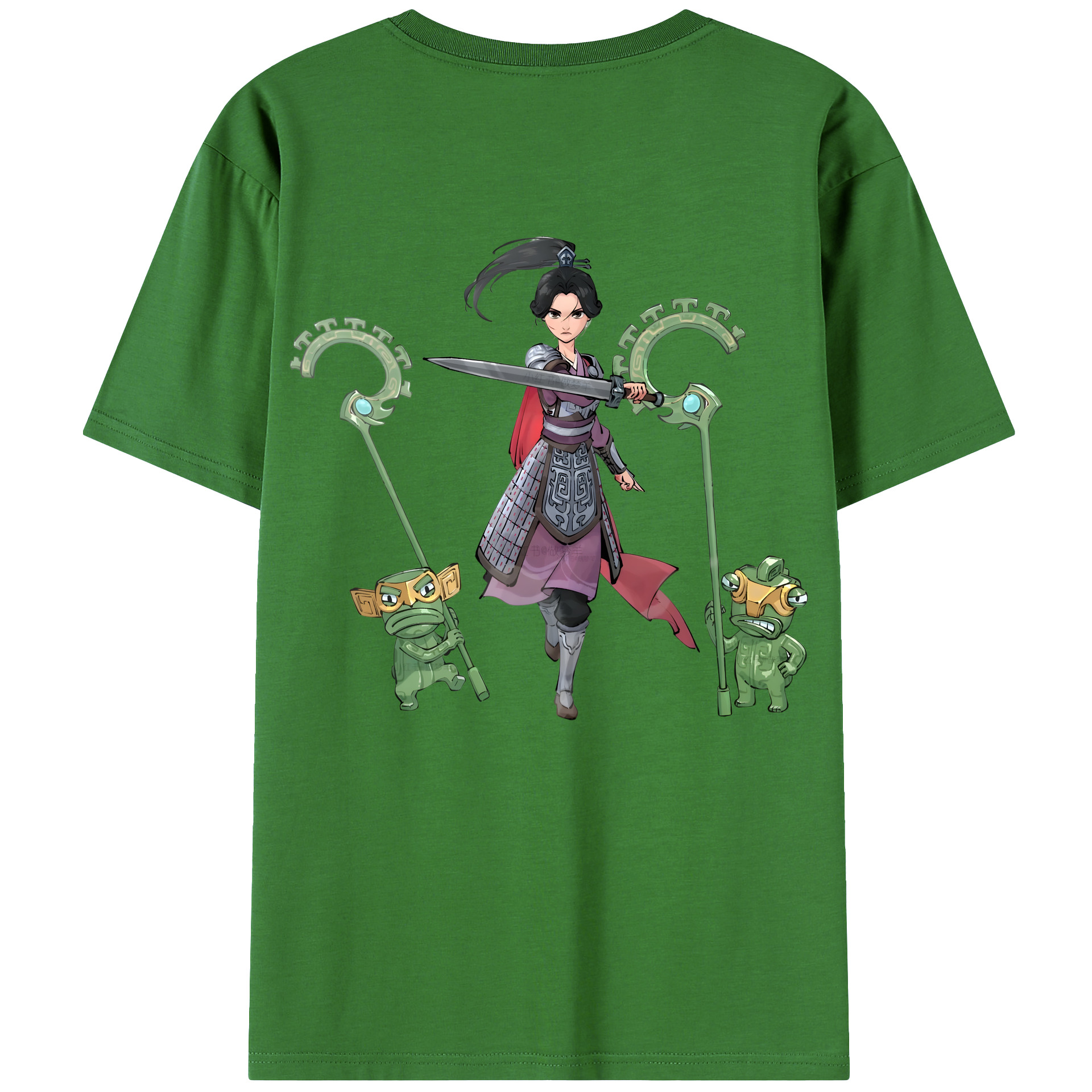 （画像用） Ne Zha 2 ナタ 魔童の大暴れ レディース半袖Tシャツ(バックプリント)